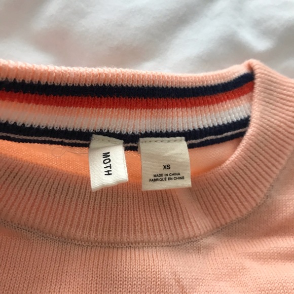 Anthropologie Moth sleeveless sweater vest pink striped - Picture 3 of 3